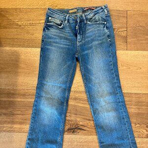 Pilcro ankle length jeans, icon bootcut, light wash, 27